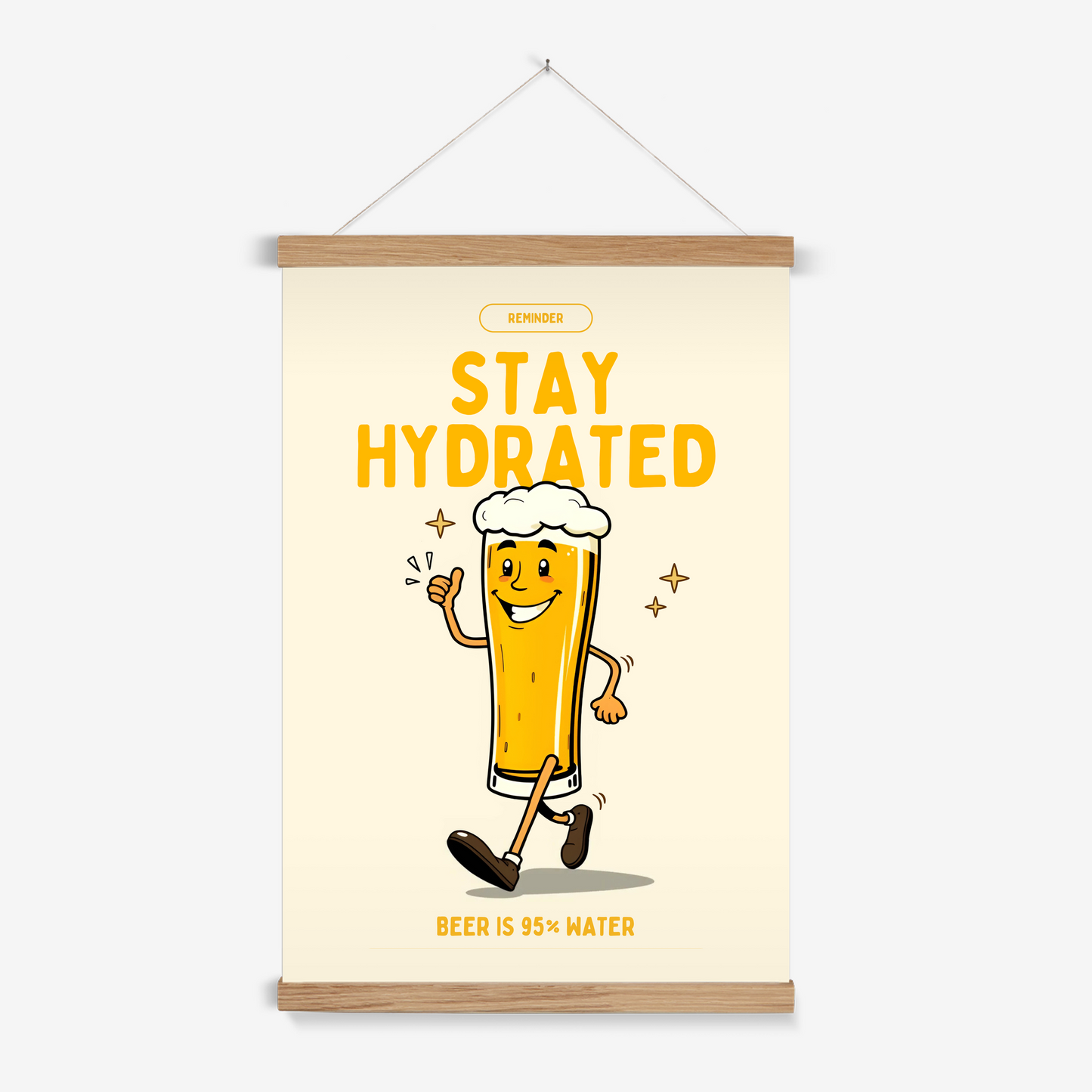 Stay Hydrated - Retro 1920's Style Beer Poster