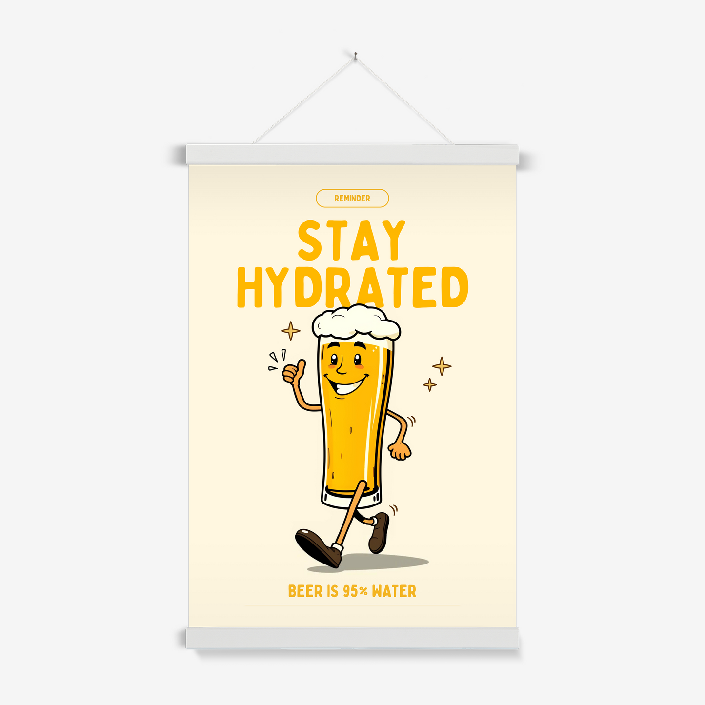 Stay Hydrated - Retro 1920's Style Beer Poster