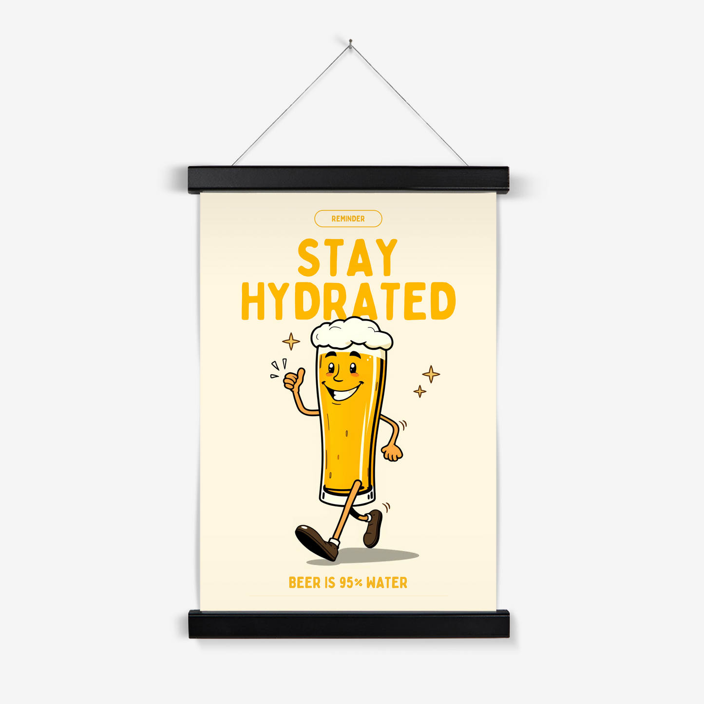 Stay Hydrated - Retro 1920's Style Beer Poster