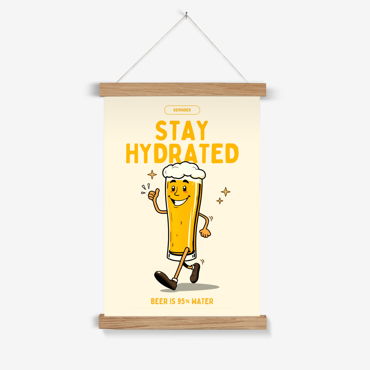 Stay Hydrated - Retro 1920's Style Beer Poster