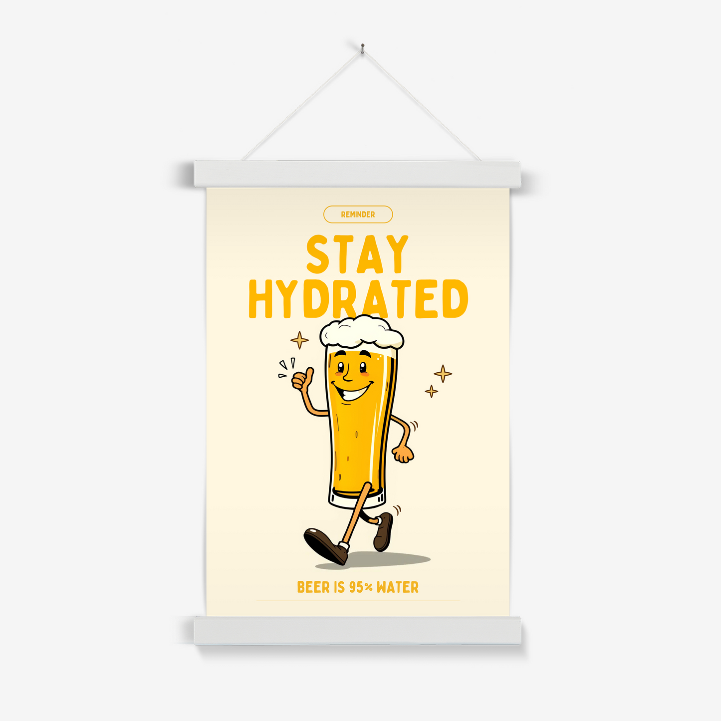 Stay Hydrated - Retro 1920's Style Beer Poster