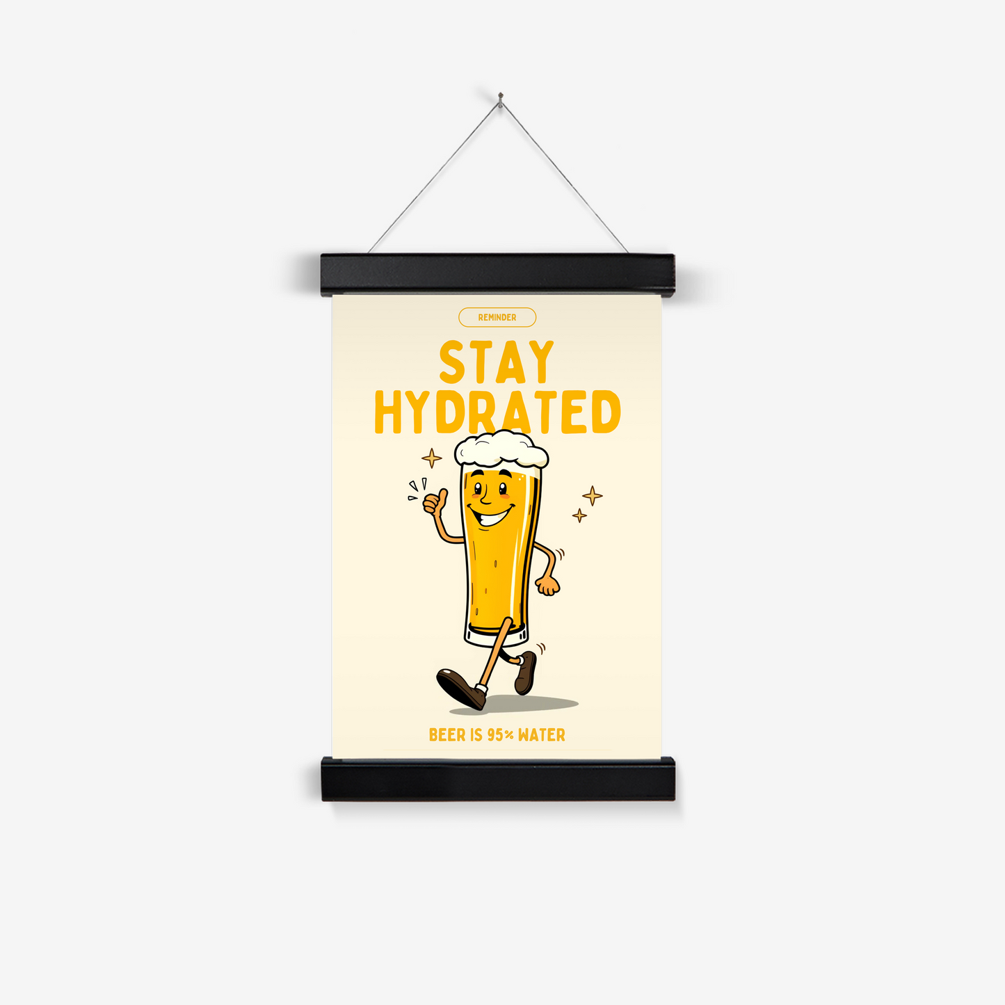 Stay Hydrated - Retro 1920's Style Beer Poster