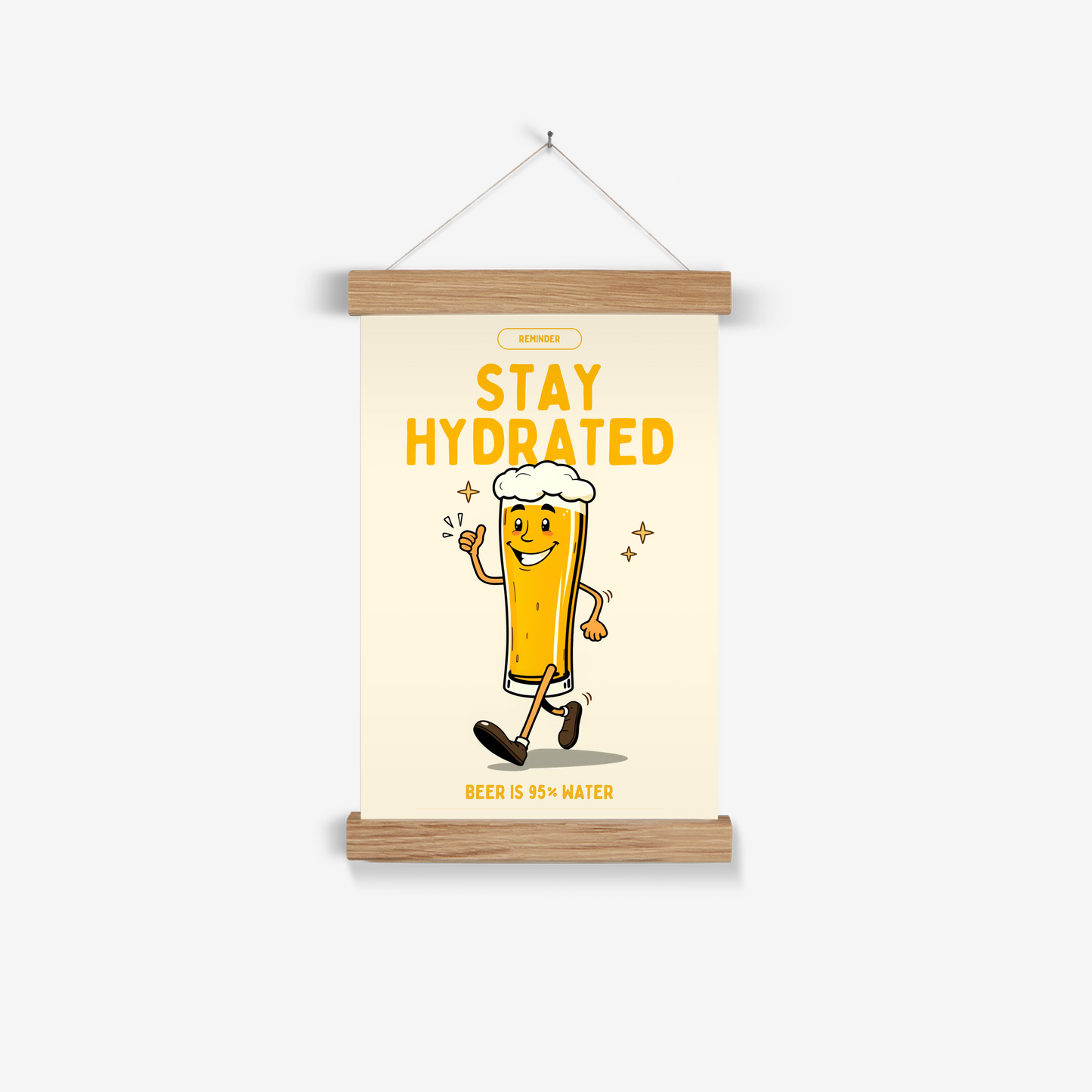 Stay Hydrated - Retro 1920's Style Beer Poster