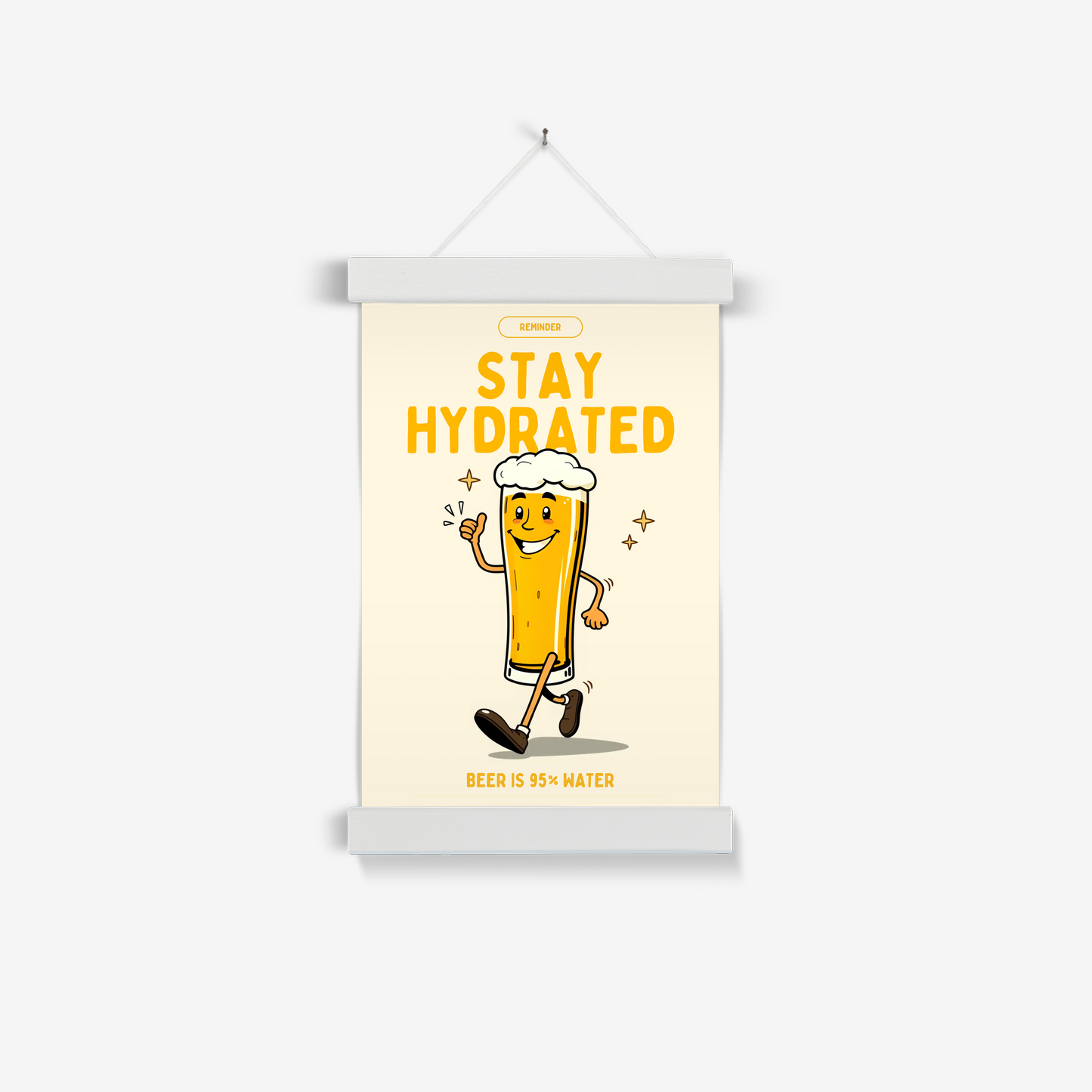 Stay Hydrated - Retro 1920's Style Beer Poster